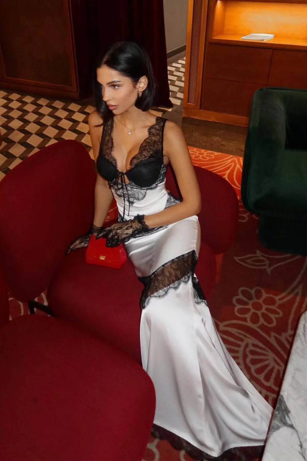 Sexy Exquisite Lace Patchwork Prom Dress - Image 4