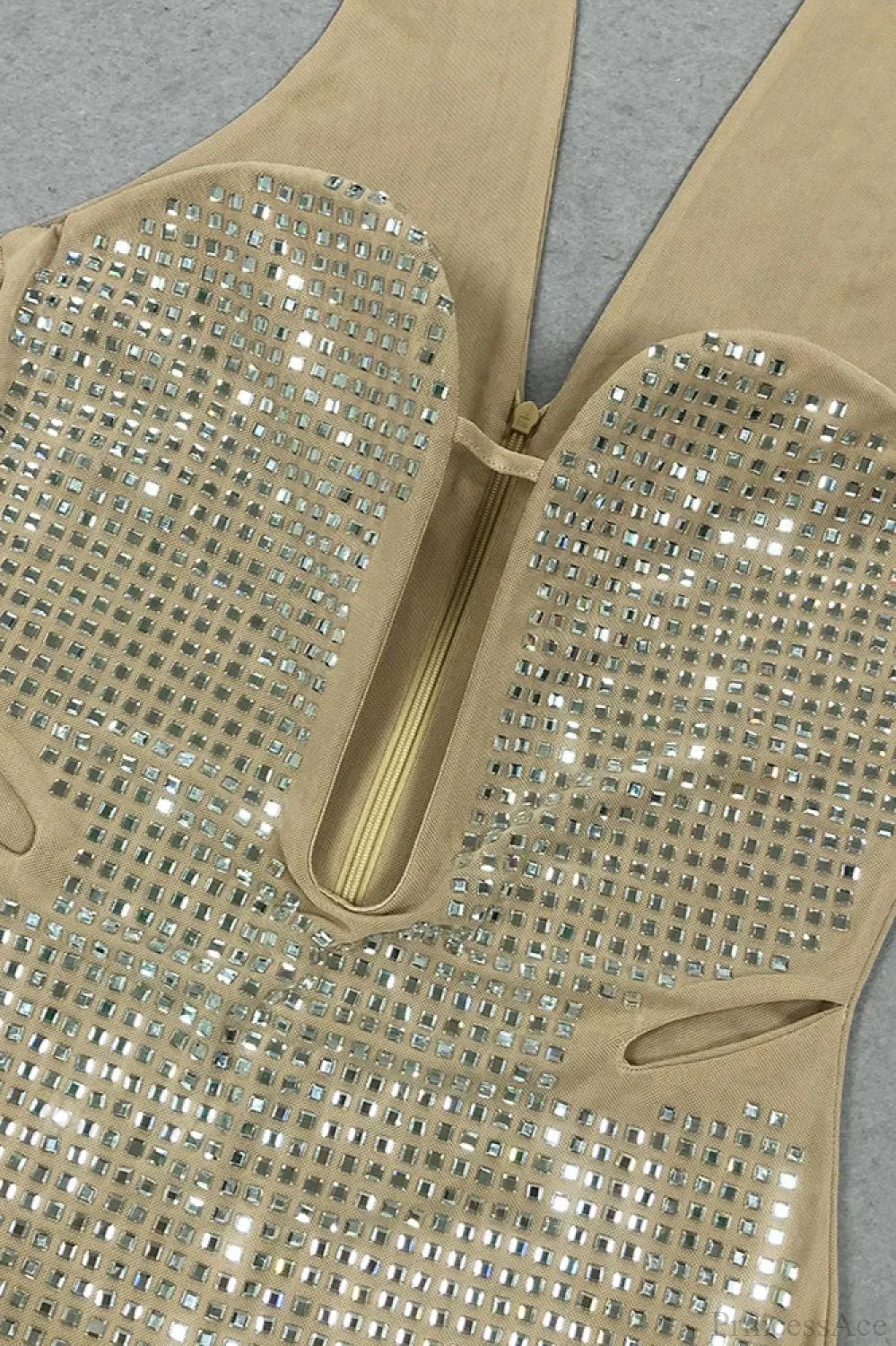 Sexy Fitted Strapless Beaded Evening Dress - Image 3