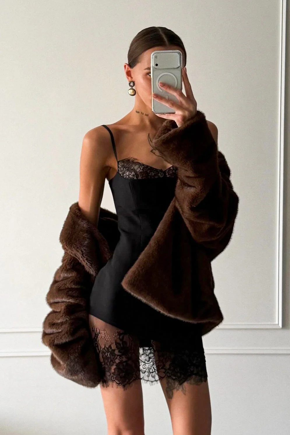 Sexy Lace A Line Bodycon Mini Dress - Image 6