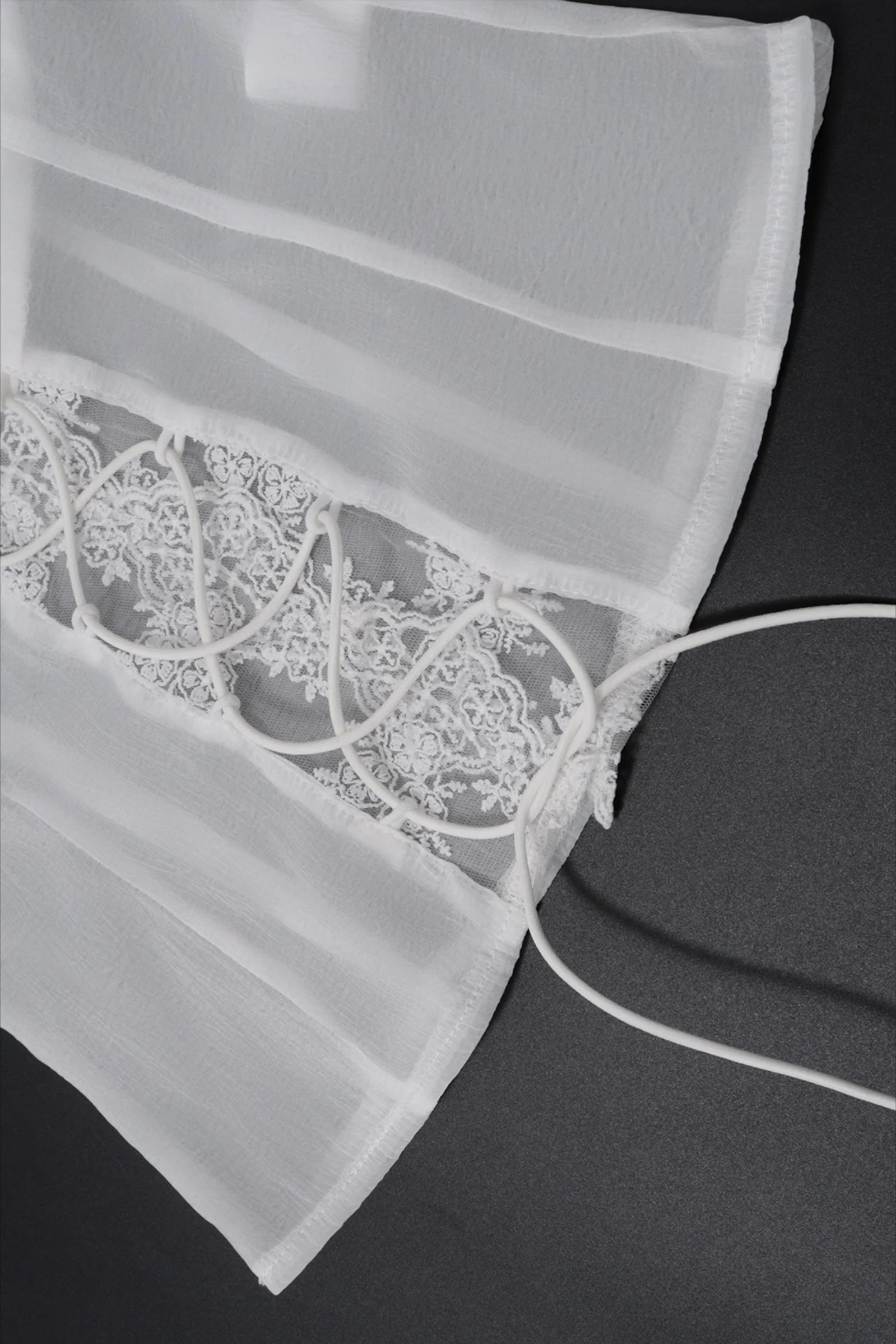Sexy Lace Trim Tie Back Slim Skirt Set - Image 7