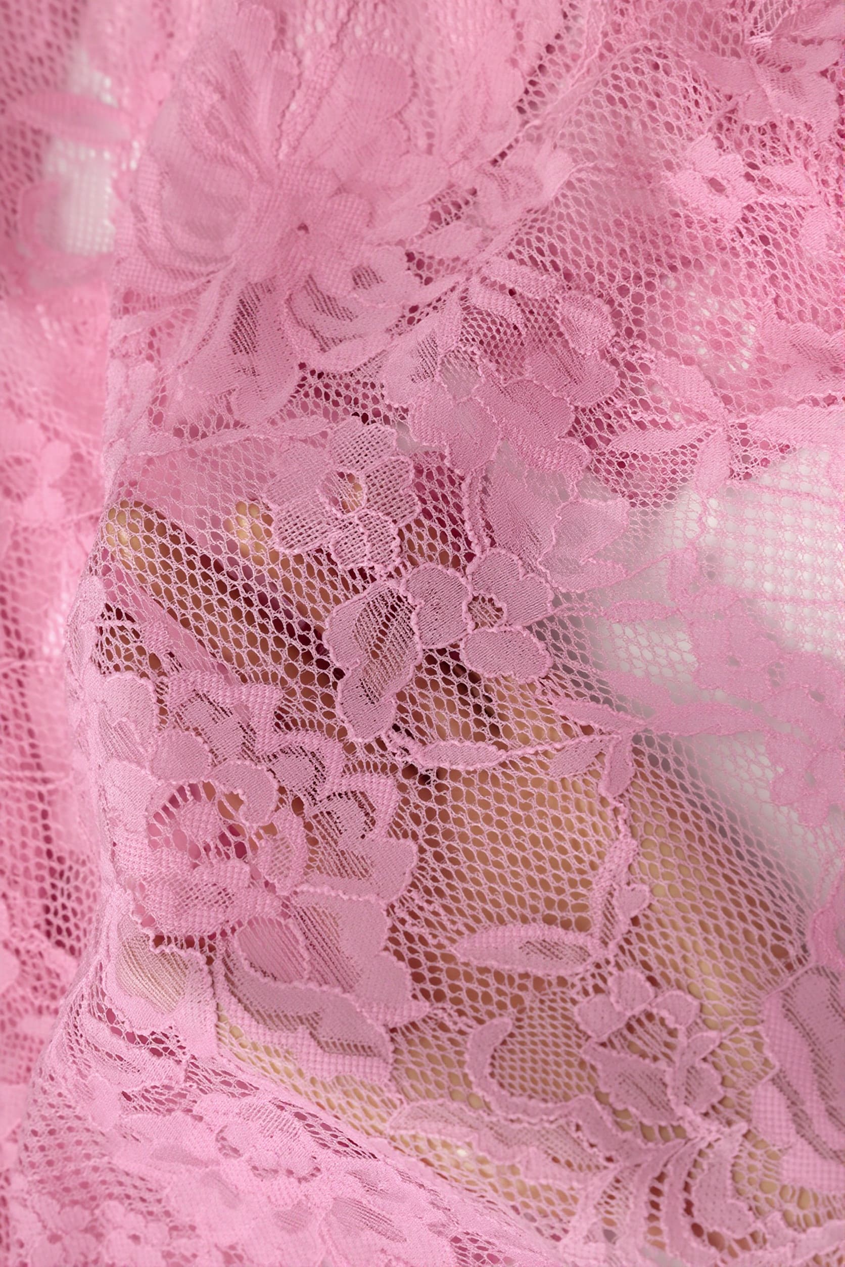 Sexy Long Sleeve Tie Front Lace Blouse - Image 13