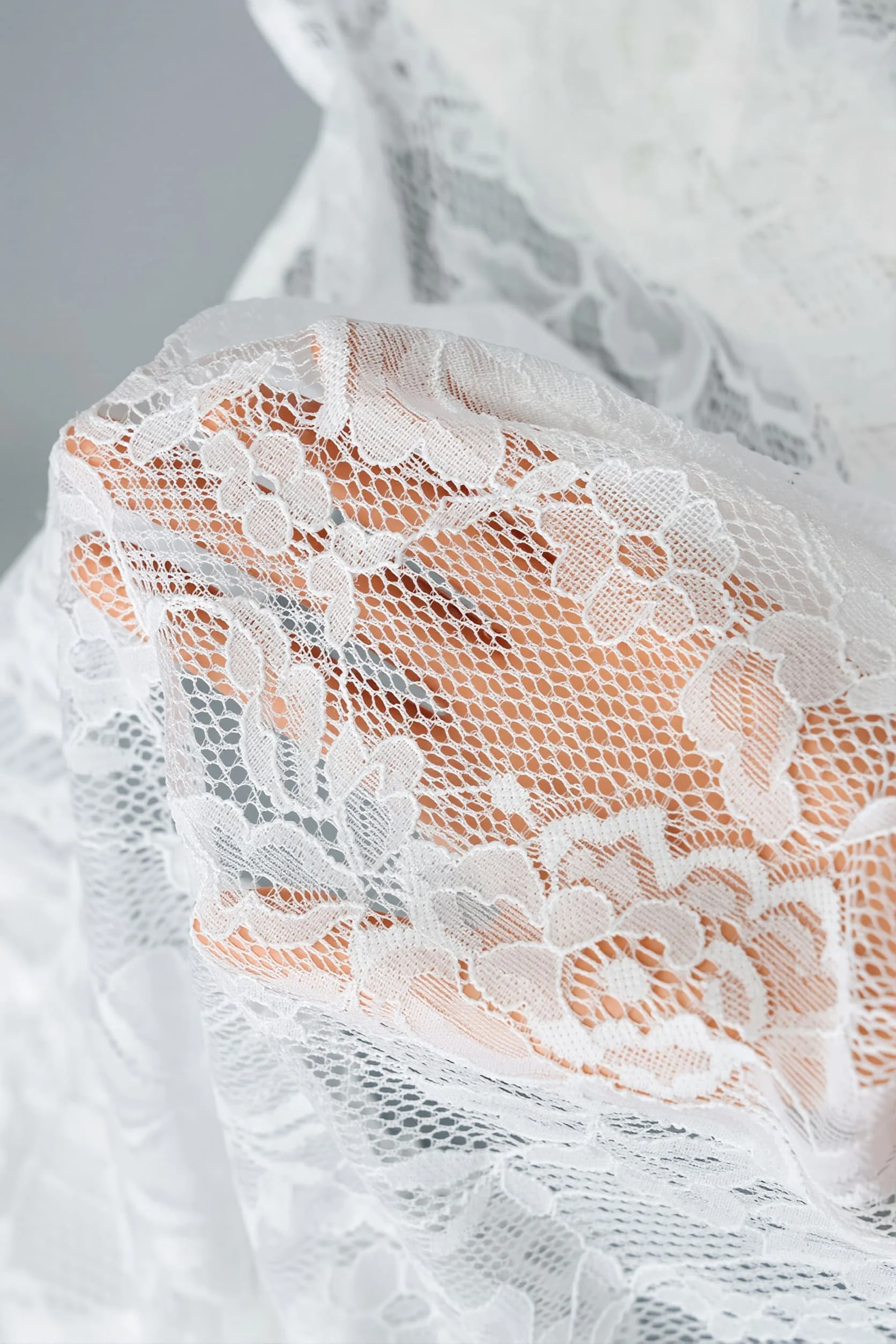 Sexy Long Sleeve Tie Front Lace Blouse - Image 7