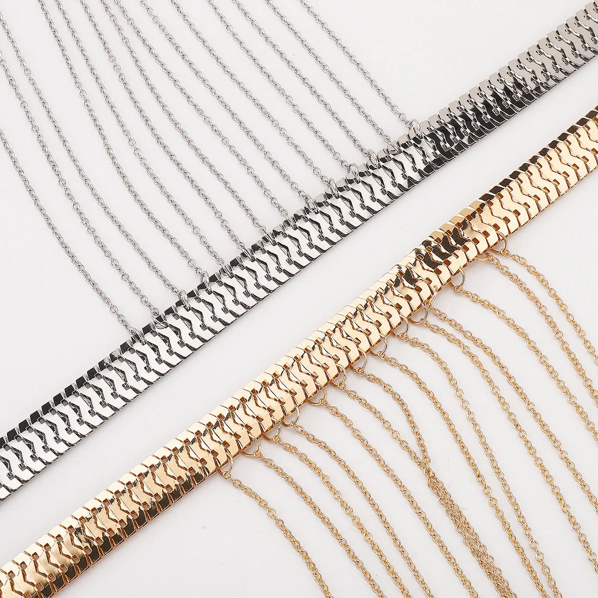 Sexy Multi Layer Metal Tassel Halter Body Chain - Image 8