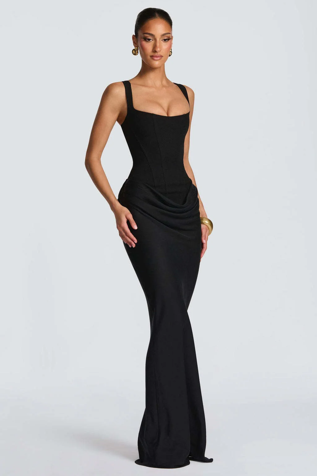 Sexy Slim Cami Solid Tie Back Reception Dress - Image 5