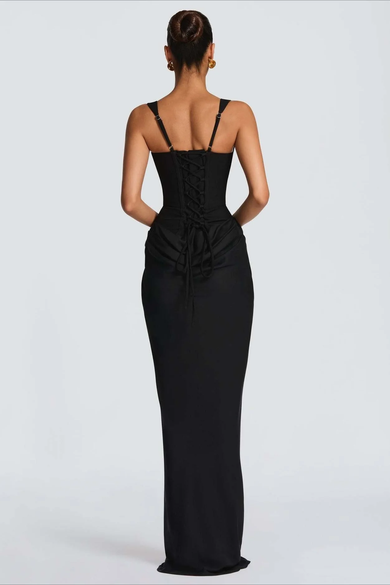 Sexy Slim Cami Solid Tie Back Reception Dress - Image 6