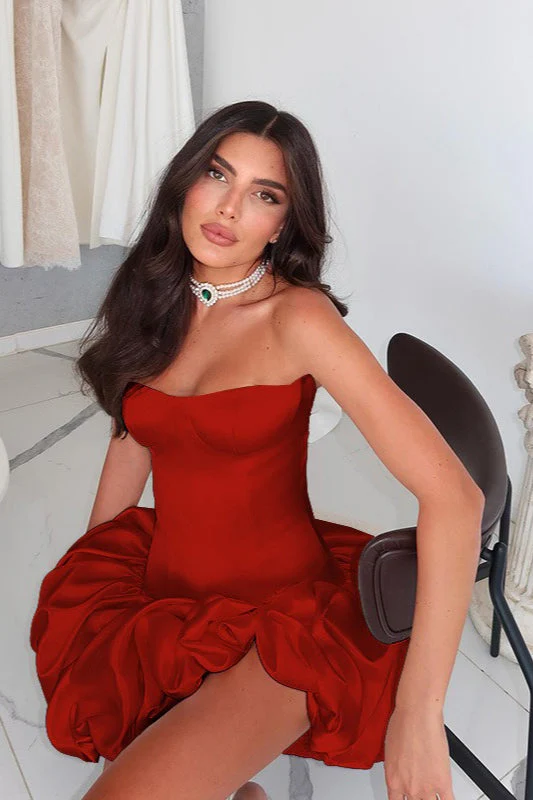 Sexy Slim Strapless Ruched Party Dress - Image 7