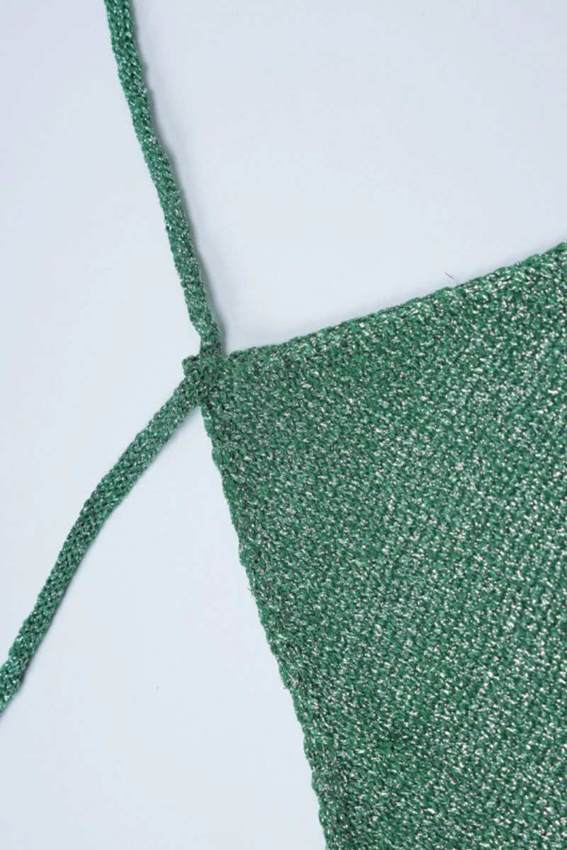 Sexy Solid Knit Slim Halter Top - Image 5
