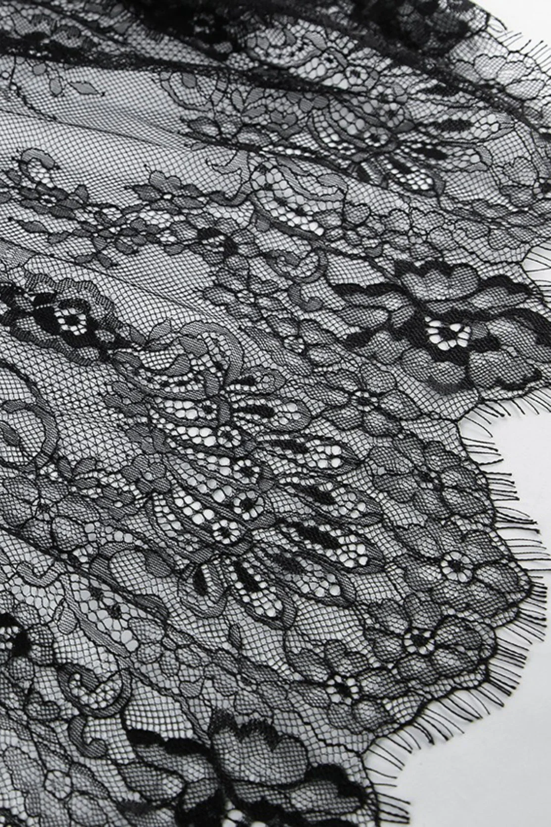 Sexy Solid V Neck Loose Lace Maxi Dress - Image 5