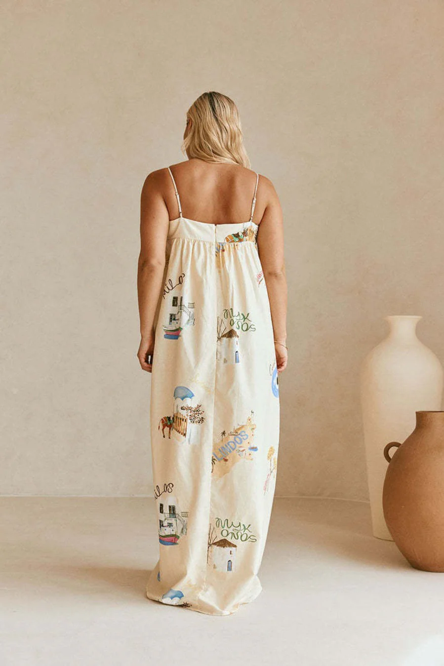 Sexy Spaghetti Strap Linen Vacation Maxi Dress - Image 6