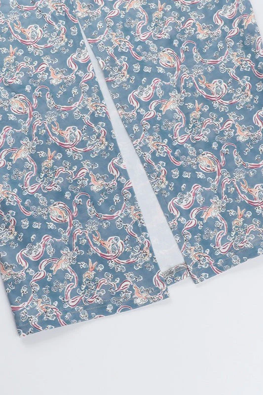 Sexy Spaghetti Strap Paisley Floral Bodycon Maxi Dress - Image 8