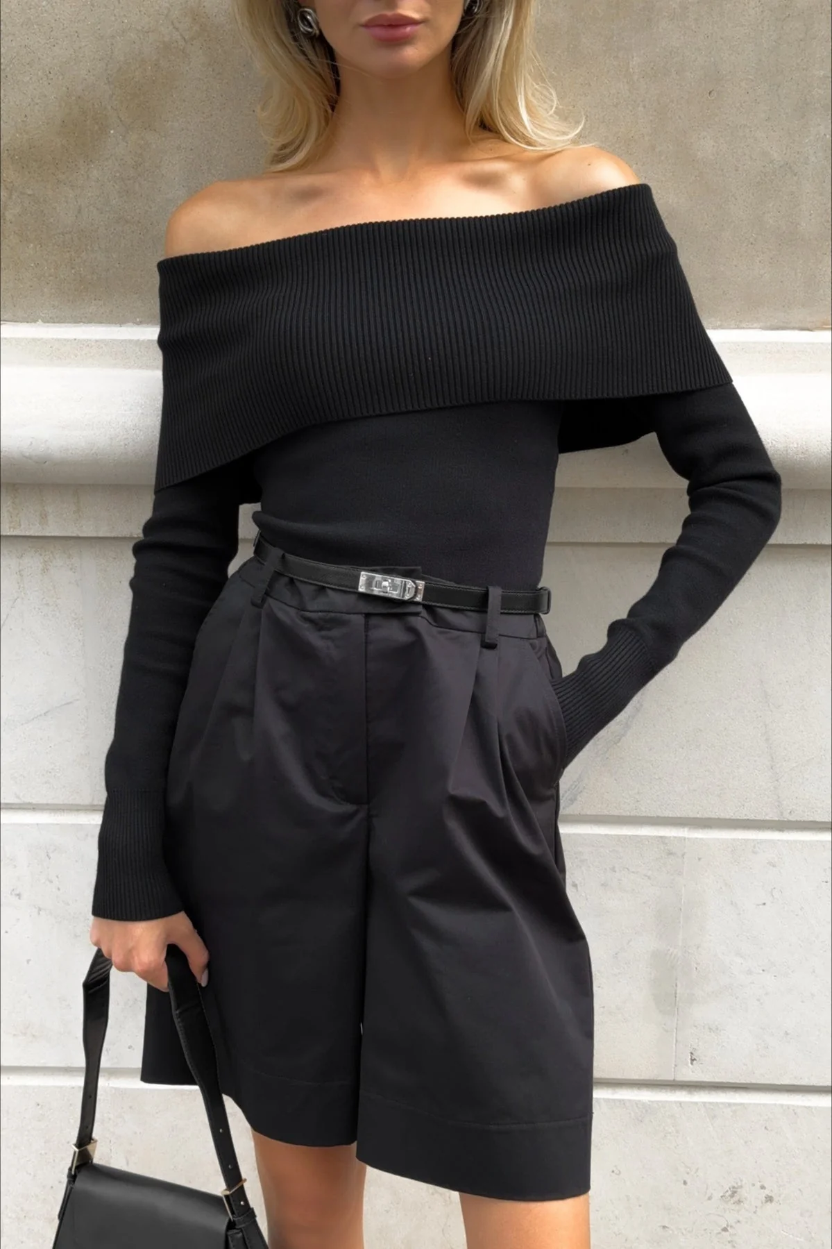 Sexy Tight Solid Off-the-Shoulder Long Sleeve Tee - Image 5