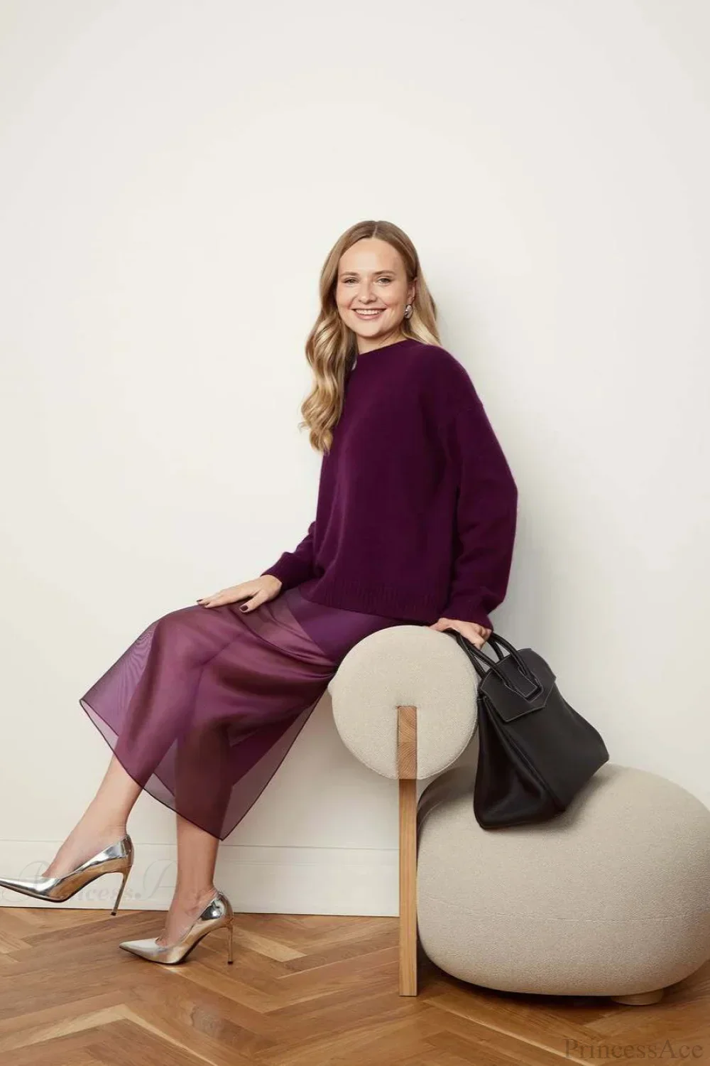 Sheer High Waist Midi Skirt - Image 6