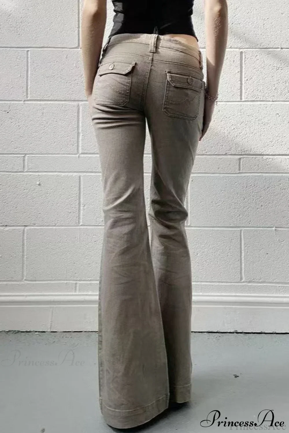 Skinny Low Rise Vintage Bootcut Cargo Pants - Image 4