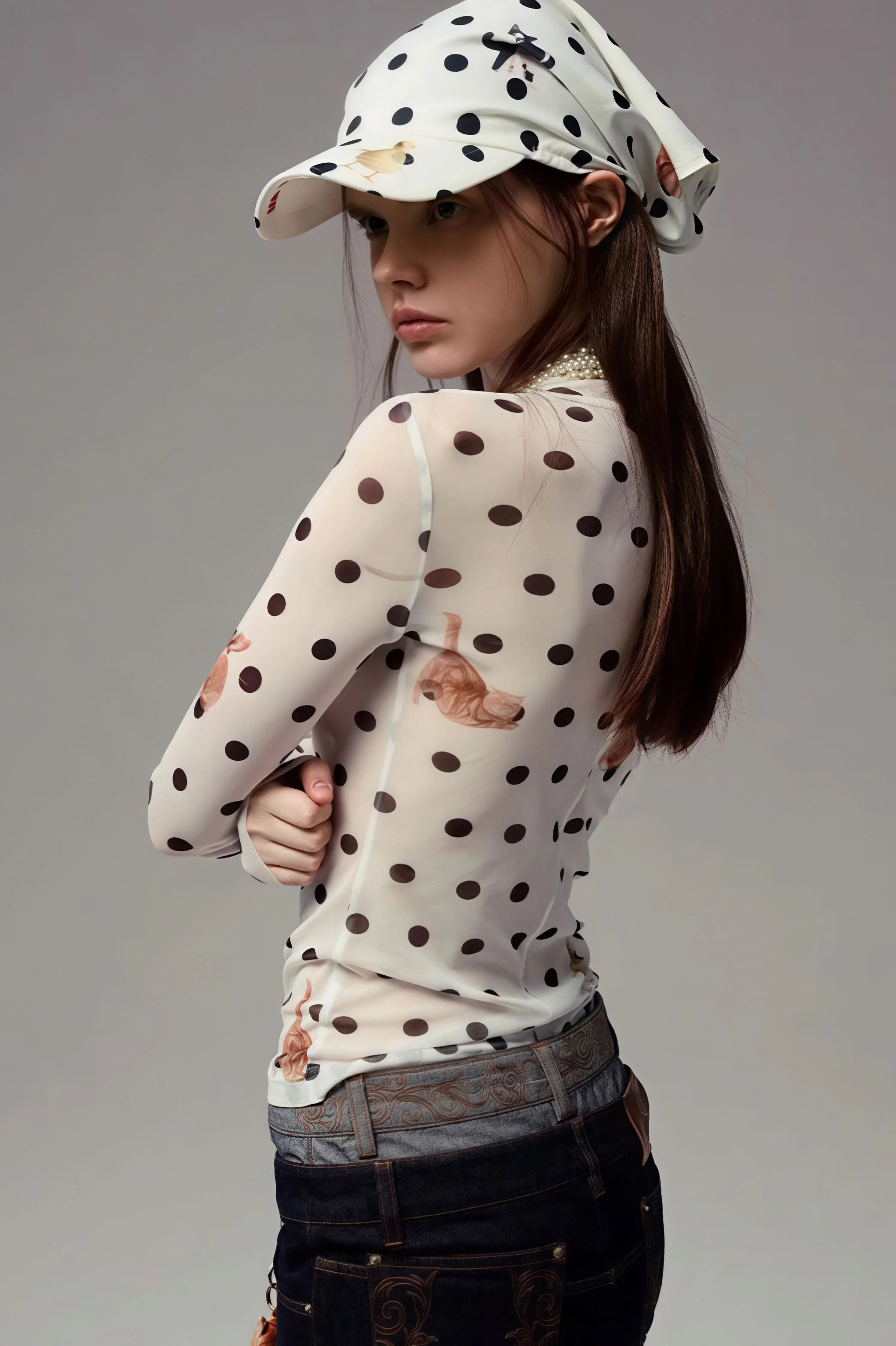 Slim Fit Short Length Animal Print Blouse - Image 3