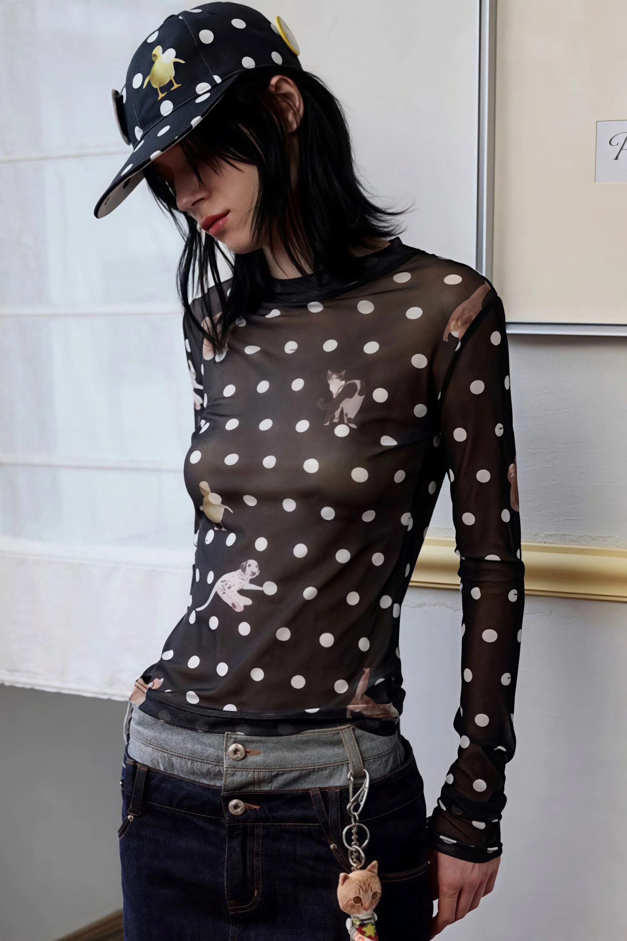 Slim Fit Short Length Animal Print Blouse - Image 6