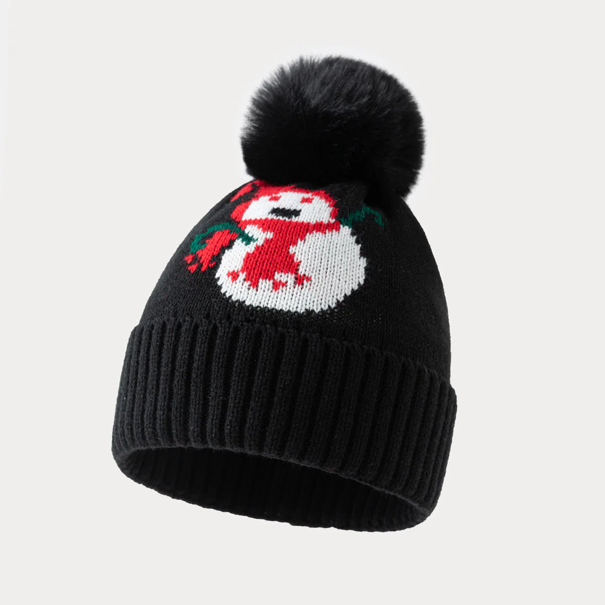 Snowman Pom Pom Knit Hat - Image 4