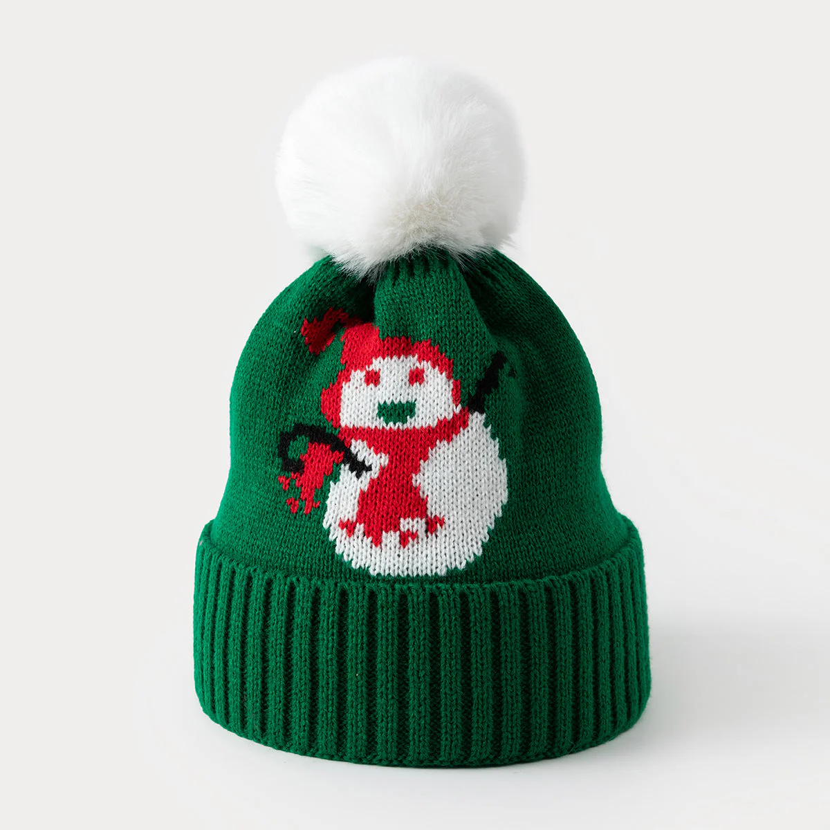 Snowman Pom Pom Knit Hat - Image 5