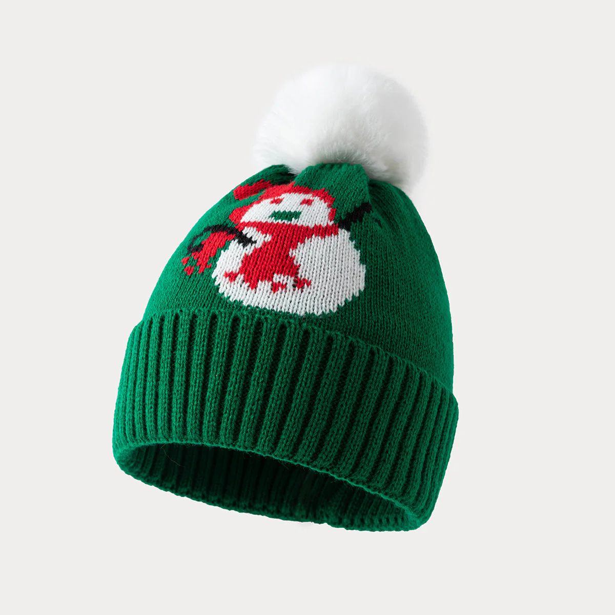 Snowman Pom Pom Knit Hat - Image 6