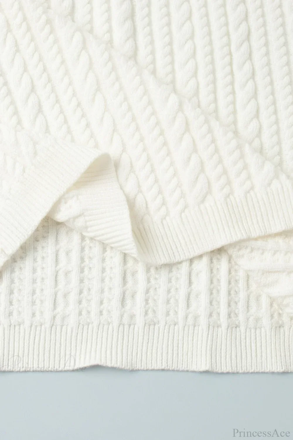 Soft Cable Knit Sweater Pants Two Piece Set - Image 6