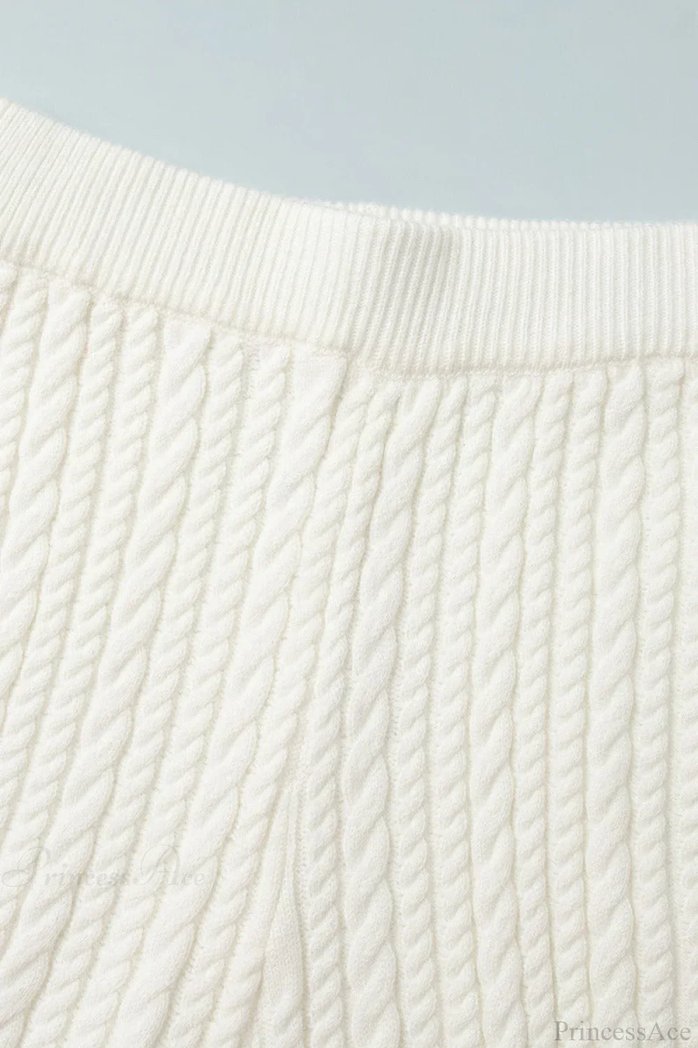 Soft Cable Knit Sweater Pants Two Piece Set - Image 7
