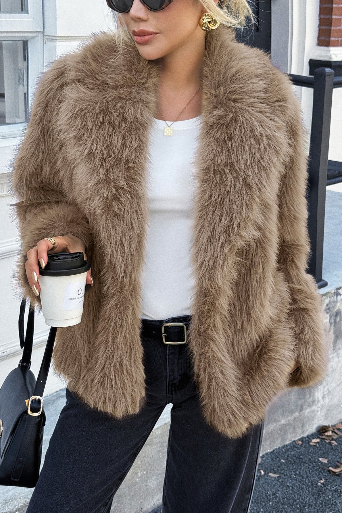 Soft Plush Casual Long Sleeve Coat - Image 4