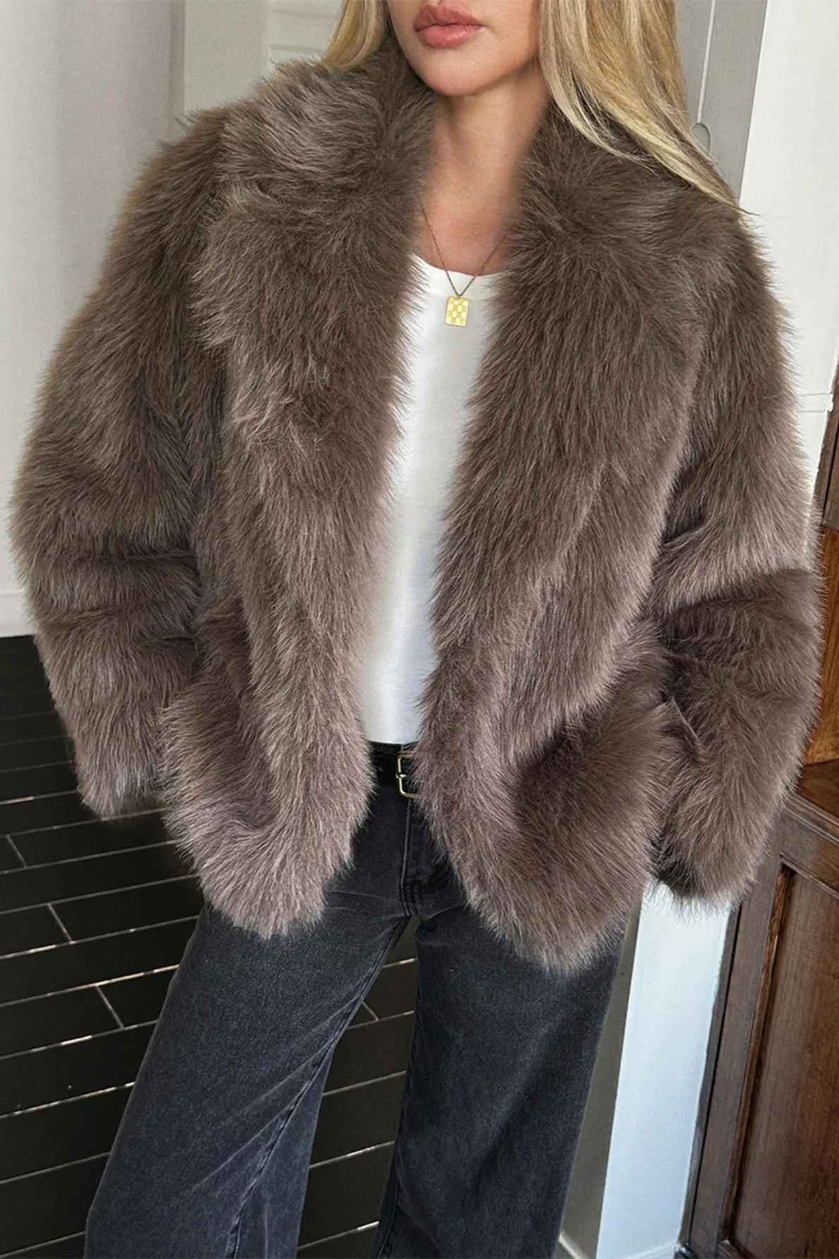 Soft Plush Casual Long Sleeve Coat - Image 8