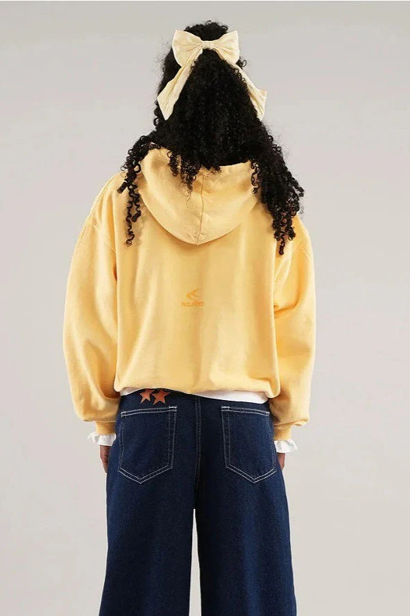 Solid 3D Letter Casual Longsleeve Hoodie - Image 3