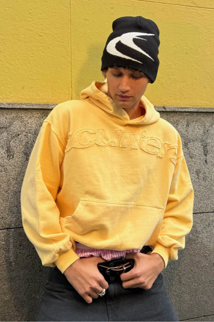 Solid 3D Letter Casual Longsleeve Hoodie - Image 5