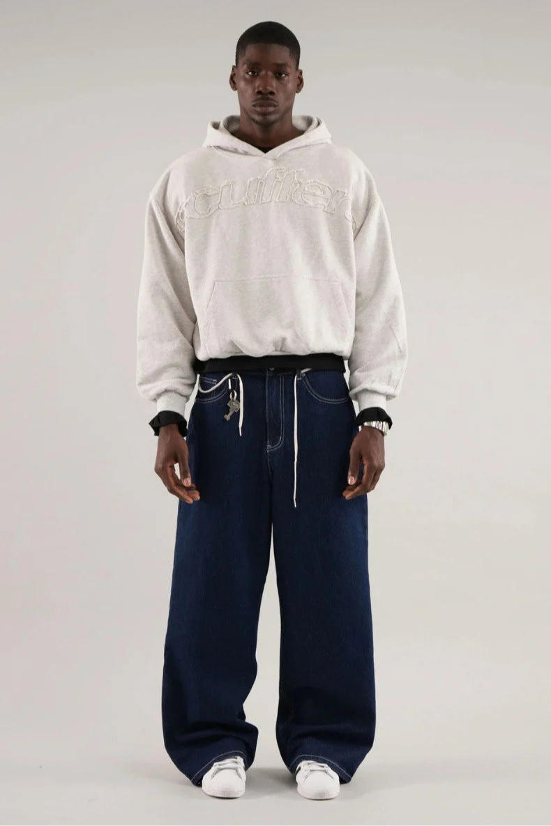 Solid 3D Letter Casual Longsleeve Hoodie - Image 7