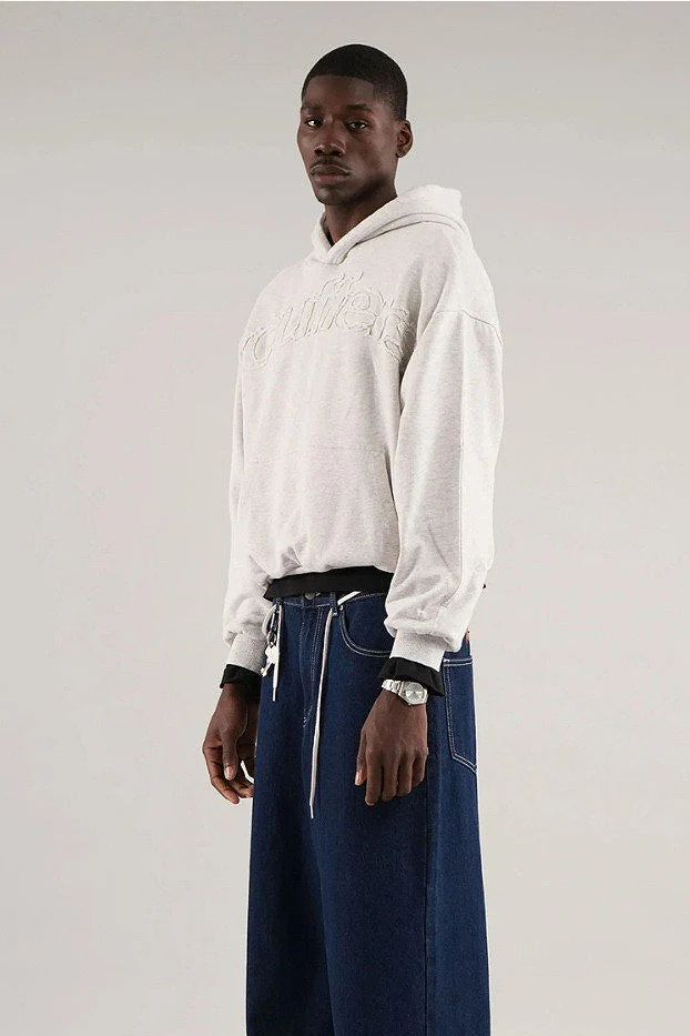 Solid 3D Letter Casual Longsleeve Hoodie - Image 8