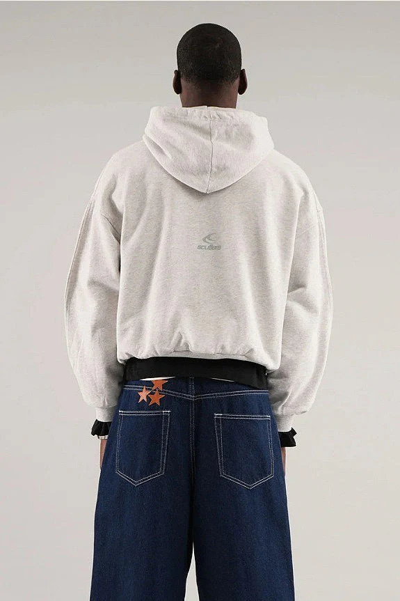 Solid 3D Letter Casual Longsleeve Hoodie - Image 9