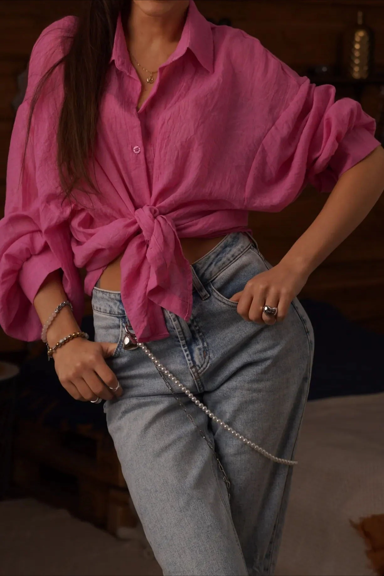 Solid Casual Chic Long Sleeve Blouse - Image 13