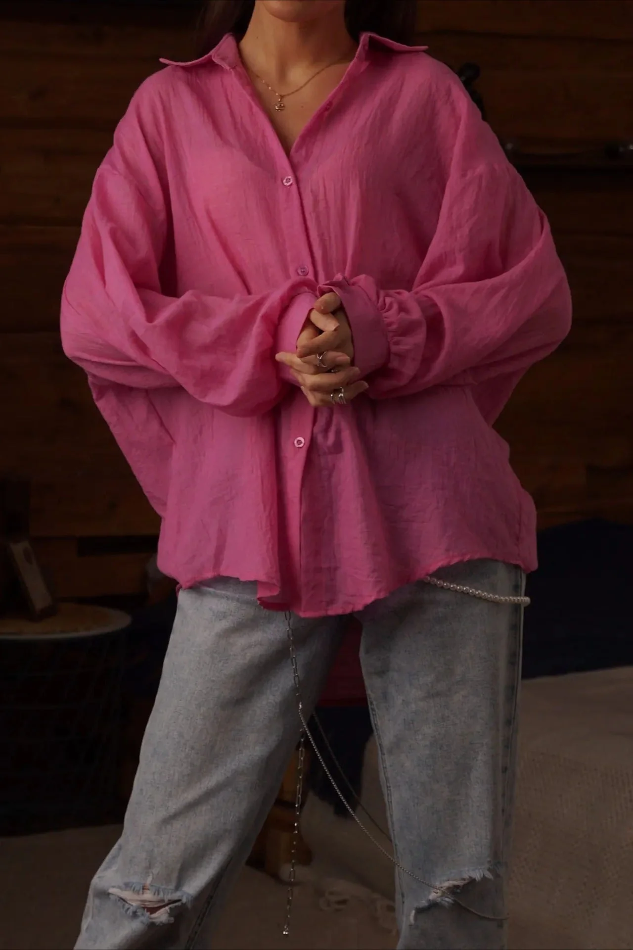 Solid Casual Chic Long Sleeve Blouse - Image 14