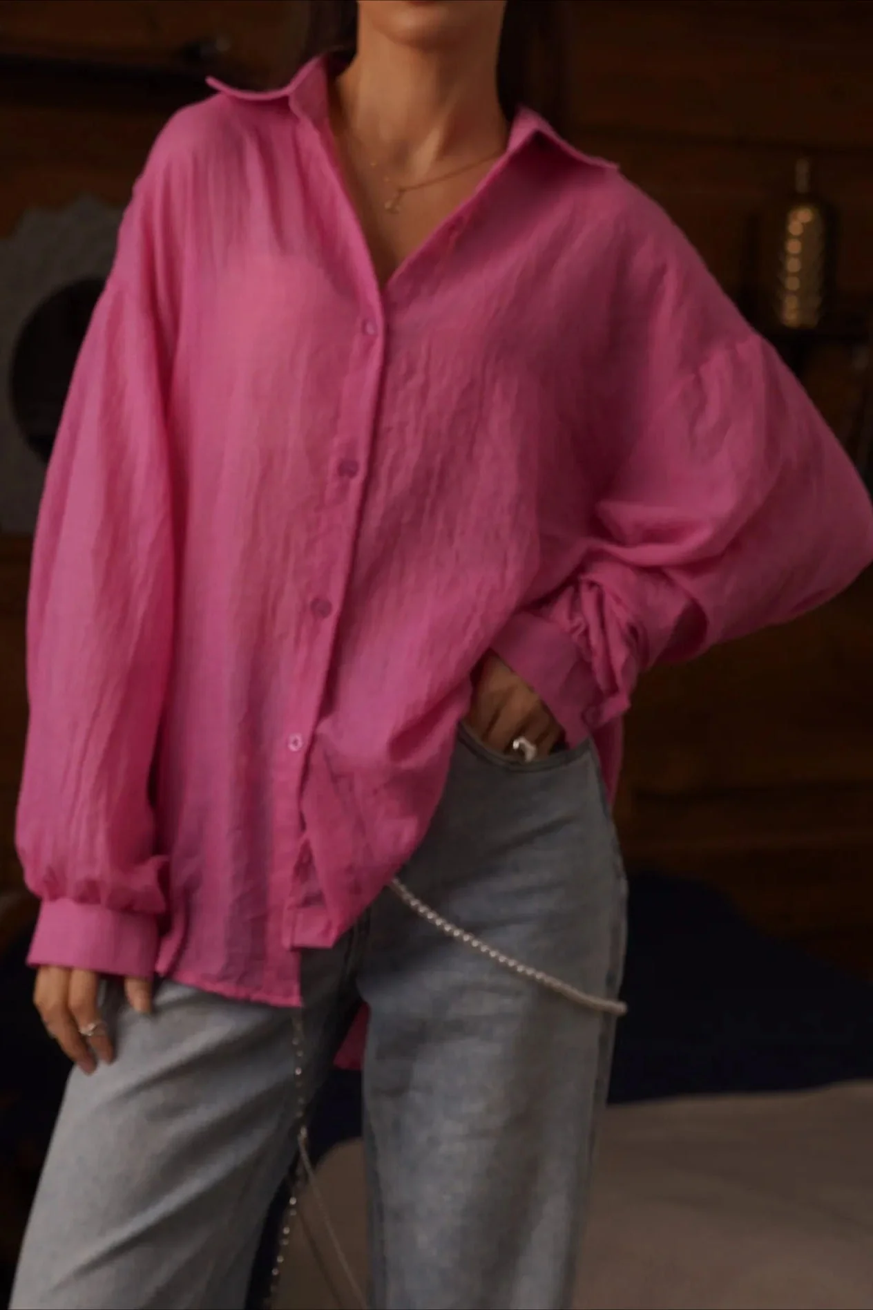 Solid Casual Chic Long Sleeve Blouse - Image 15