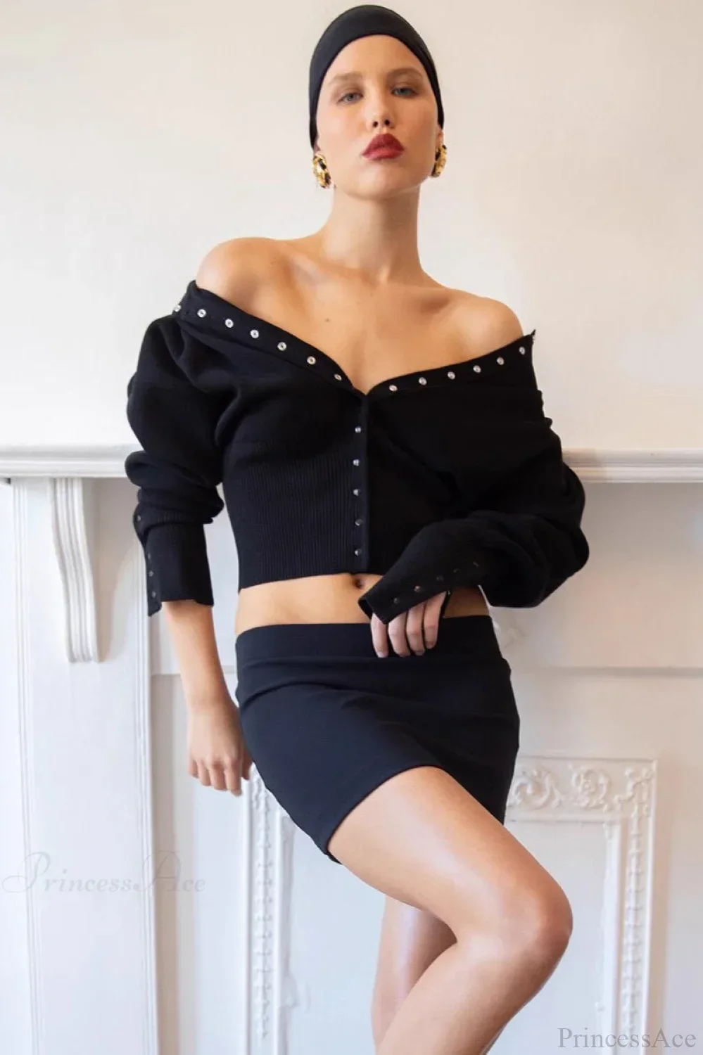 Solid Color Button Long Sleeve Slim Cardigan Sweater - Image 6