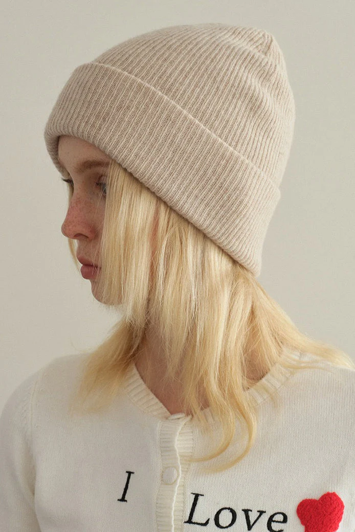 Solid Color Double Layer Soft Wool Knitted Hat - Image 5