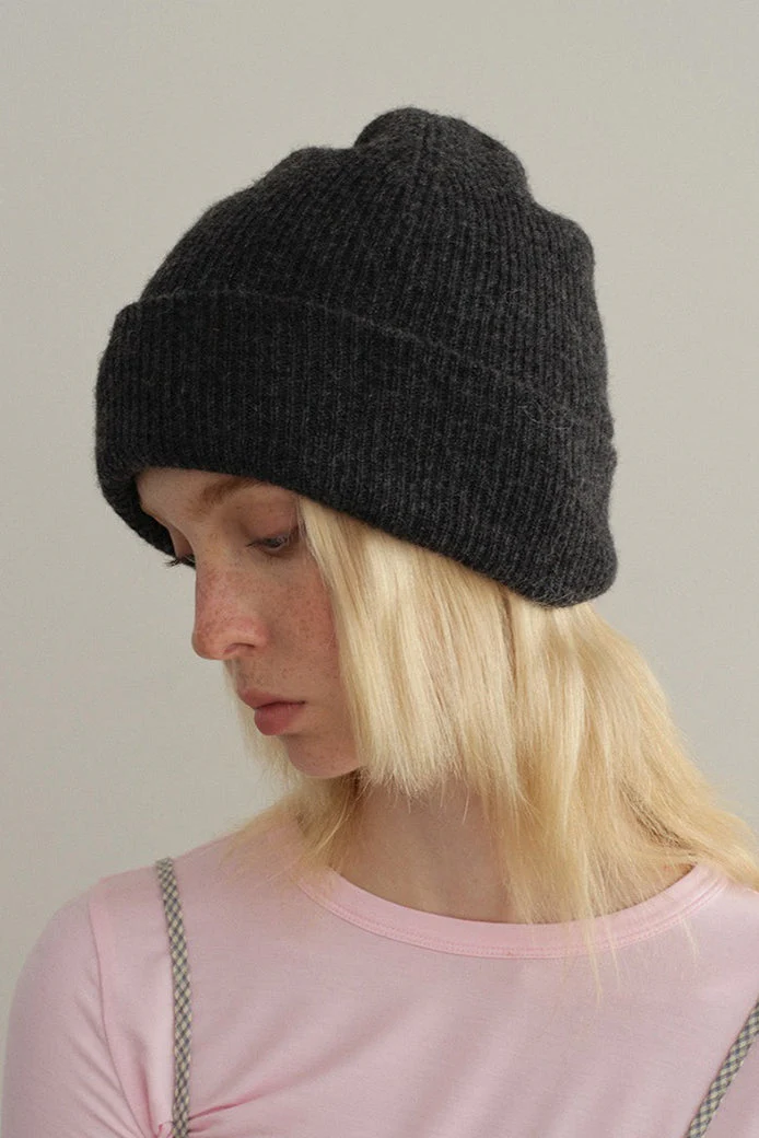 Solid Color Double Layer Soft Wool Knitted Hat - Image 7