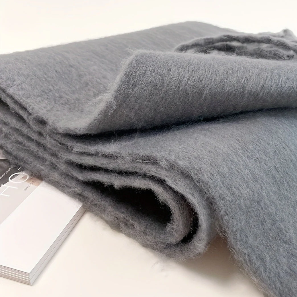Solid Color Mohair Scarf - Image 10
