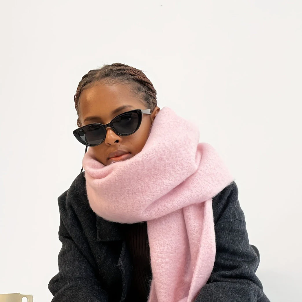 Solid Color Mohair Scarf - Image 6