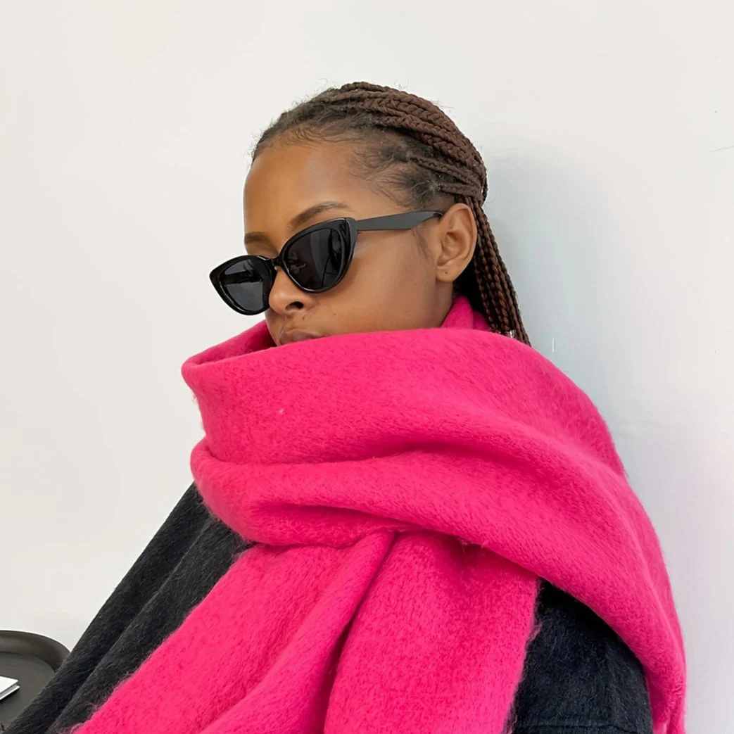 Solid Color Mohair Scarf - Image 7