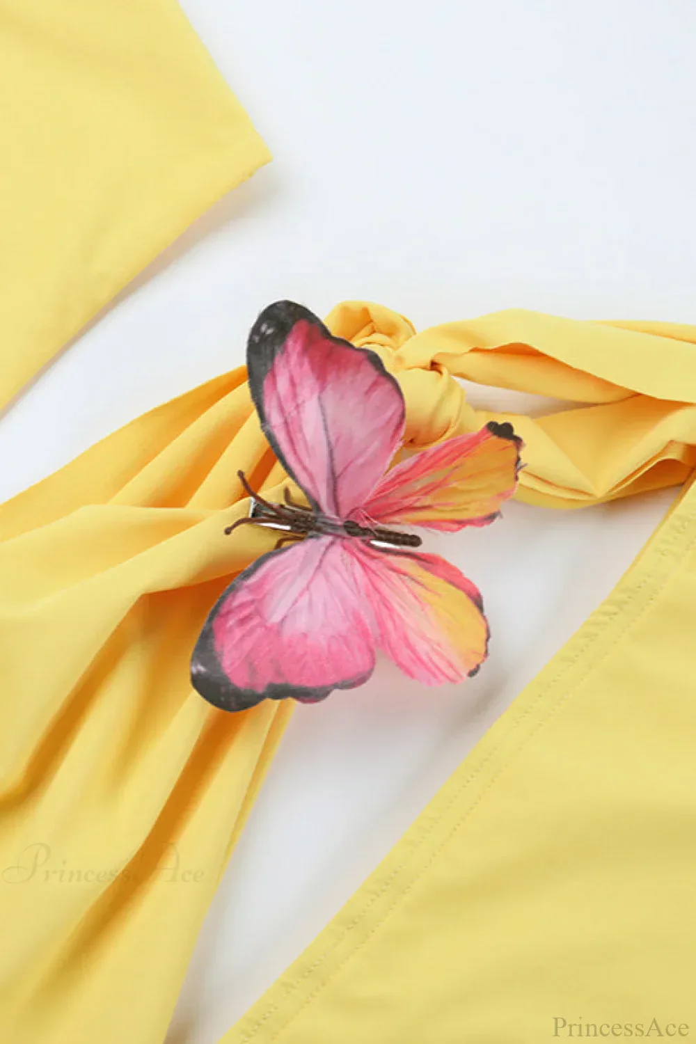 Solid Cutout Bow Tie One Shoulder Mini Dress - Image 5