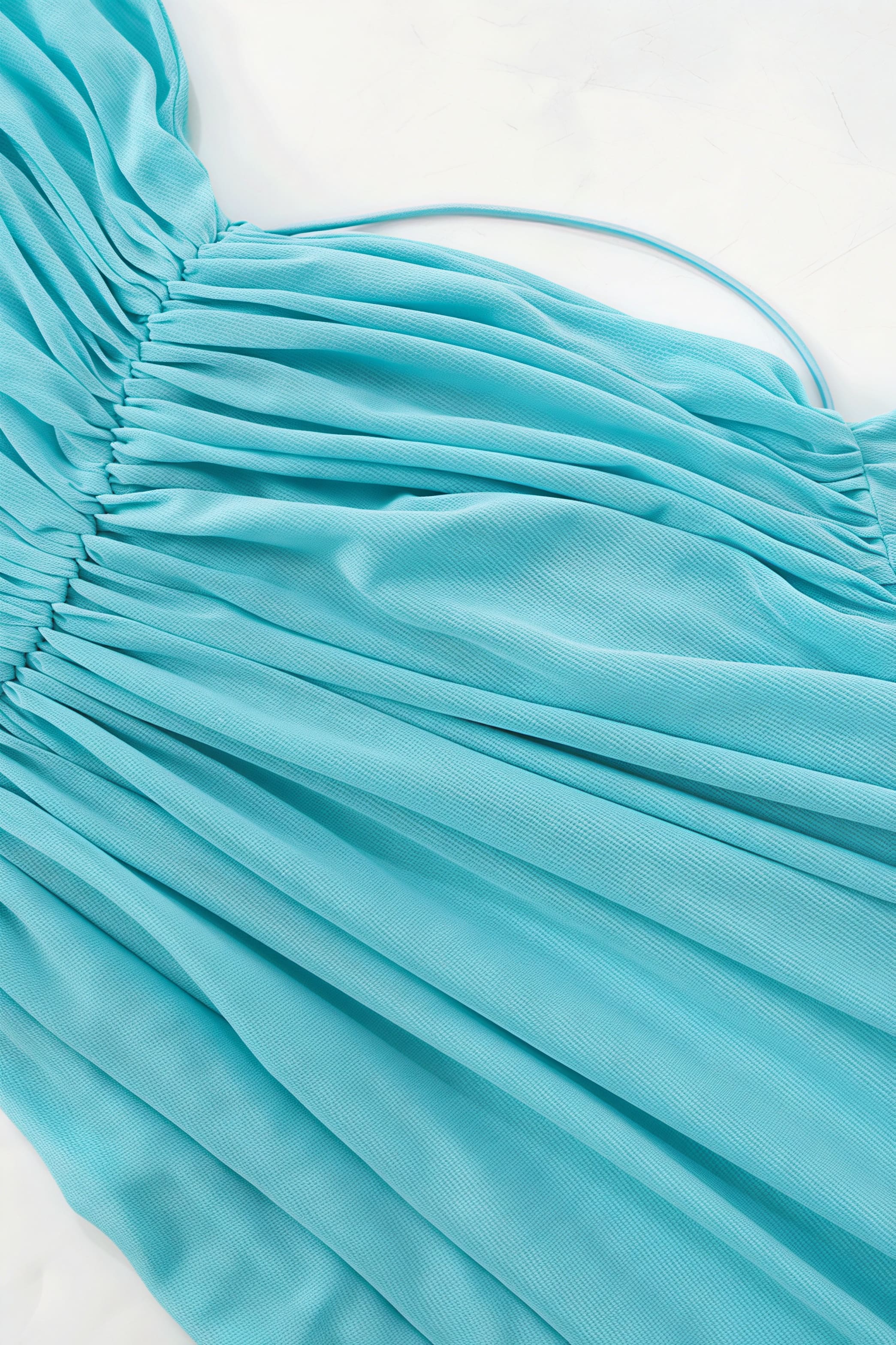 Solid Elegant Draped Bandeau Skirt Set - Image 7