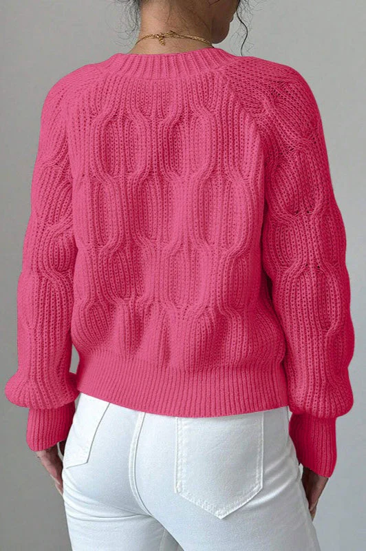 Solid Long-Sleeve Bow-Knot Knit Cardigan - Image 4
