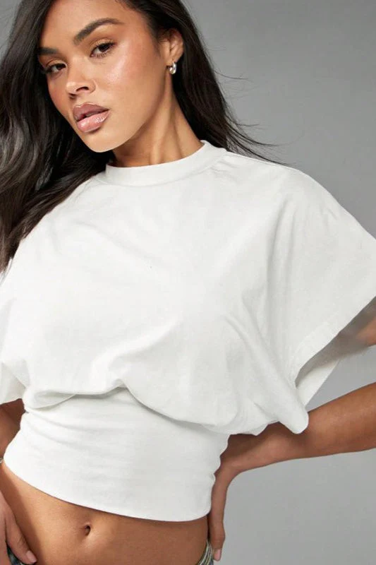 Solid Loose Crew Neck Short Sleeve T-shirt - Image 5