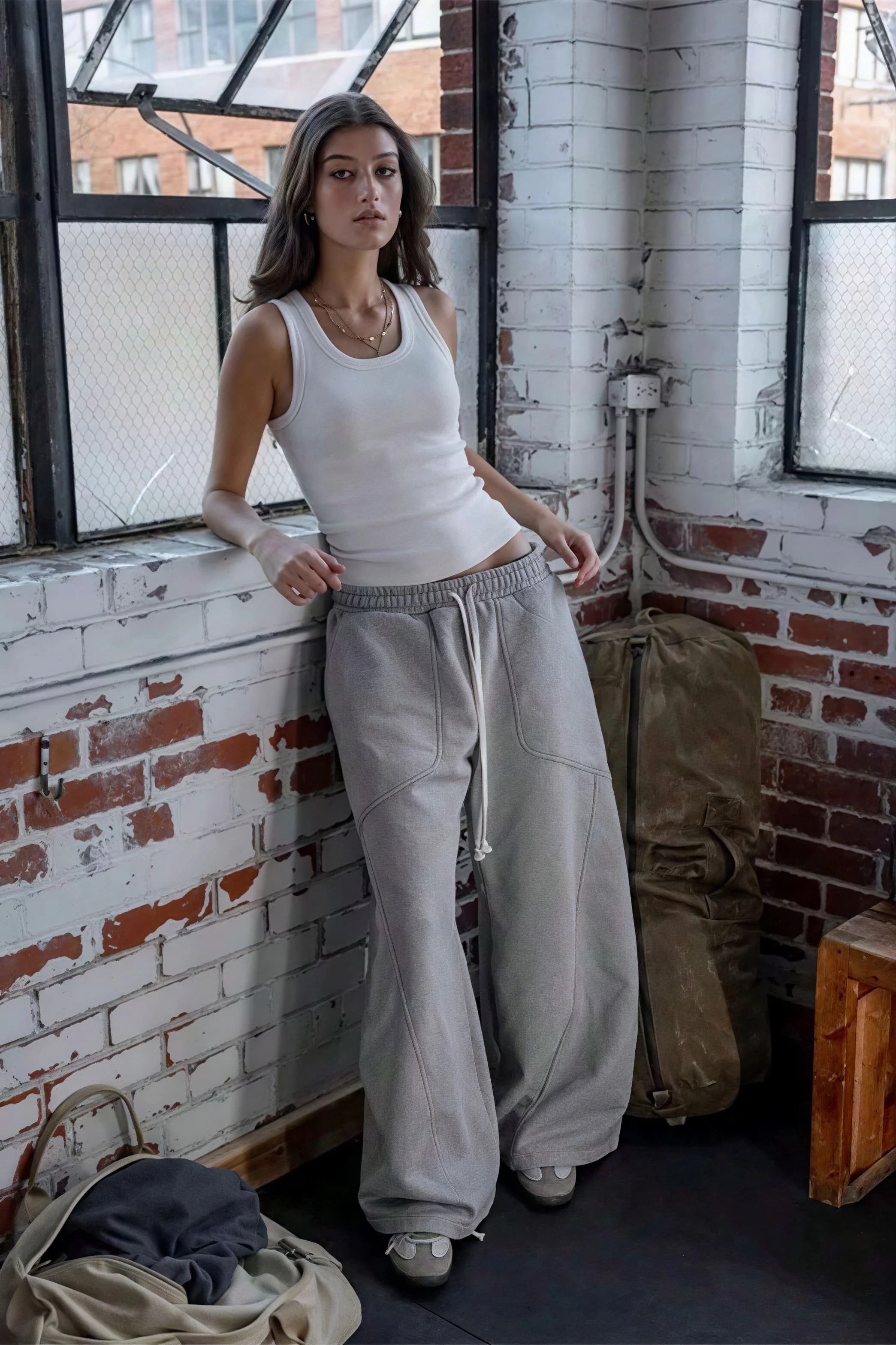 Solid Loose Hip-hop Drawstring Pants - Image 2