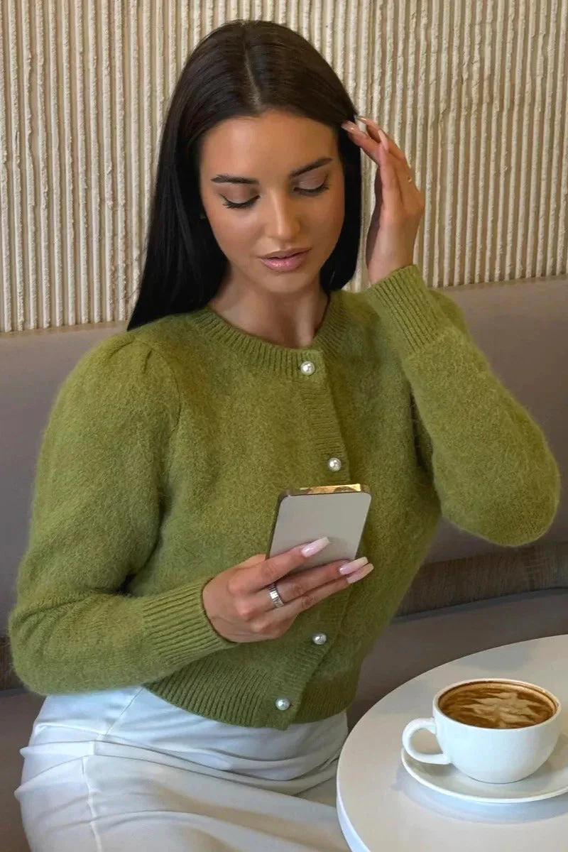 Solid Minimalist Relaxed Long Sleeve Knit Cardigan - Image 10