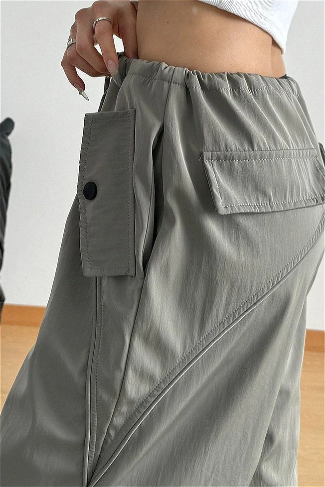 Solid Paneled Quick Dry Casual Pants - Image 11