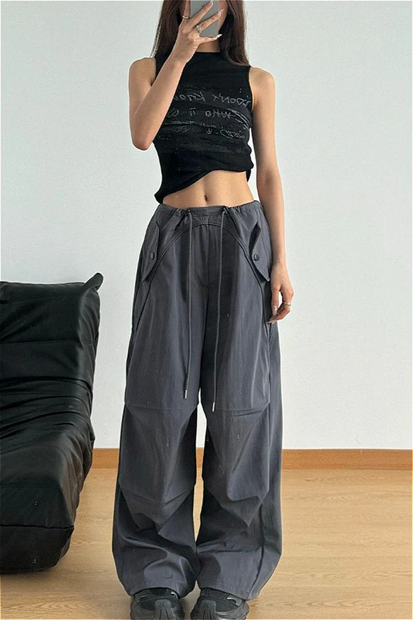 Solid Paneled Quick Dry Casual Pants - Image 4