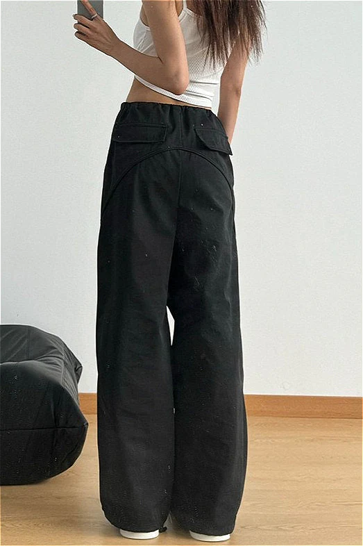Solid Paneled Quick Dry Casual Pants - Image 7