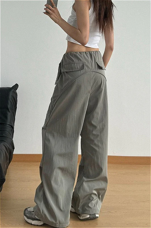 Solid Paneled Quick Dry Casual Pants - Image 9